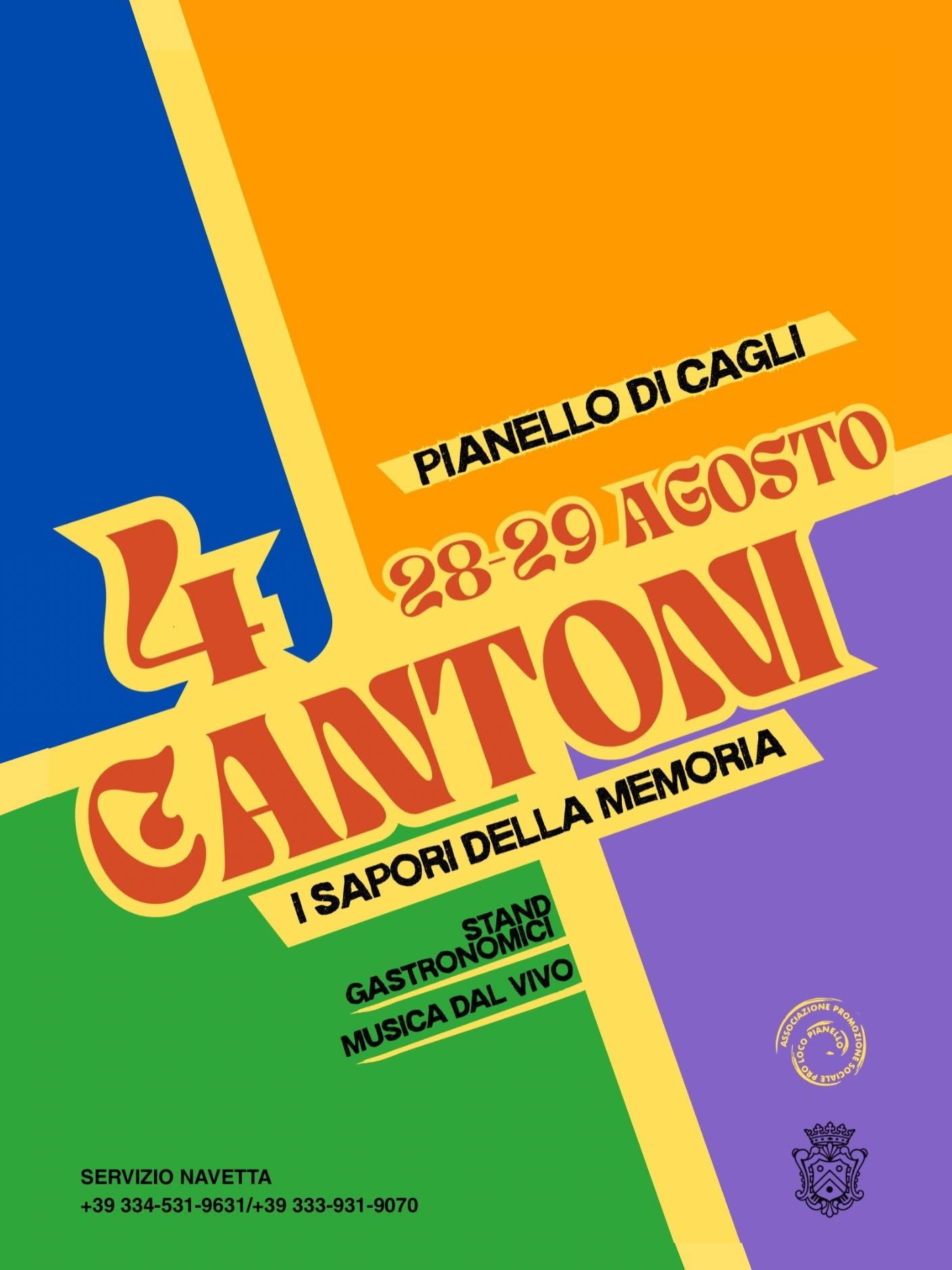 Locandina ufficiale dei 4 Cantoni, i sapori della memoria